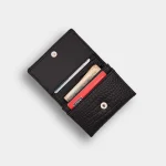 Black croc leather wallet - Image 3