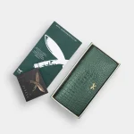 Green croc leather ladies wallet - Image 2
