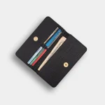 BLACK croc leather ladies wallet - Image 3